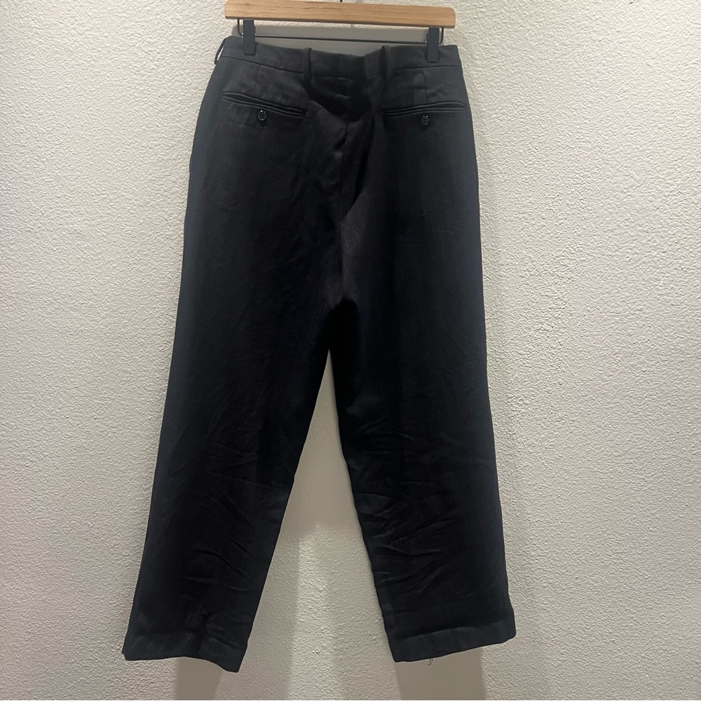 YSL Men’s Navy Blue Pinstriped Wool pants 33x27 - Picture 5 of 12
